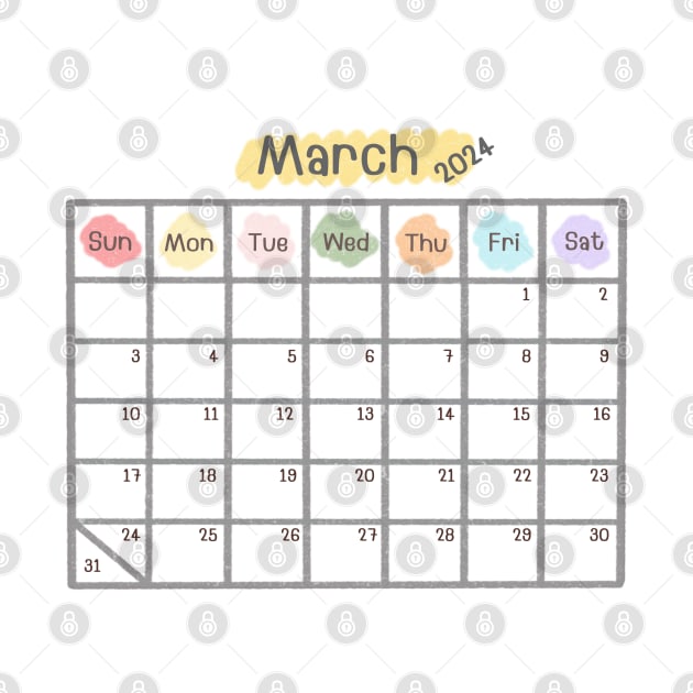 March 2024 calendar by BigSaturn