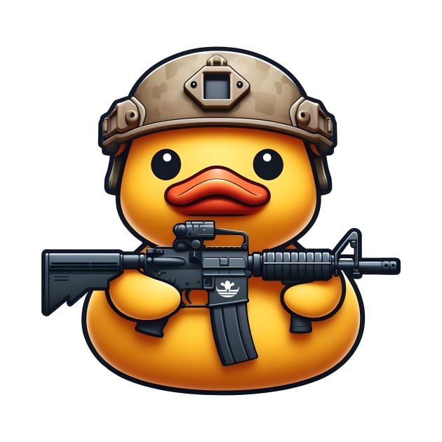 tactical Rubber Duck by Rawlifegraphic