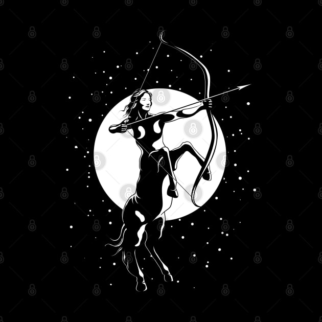 Centaur Archer Woman - Sagittarius Astrological Zodiac Sign by TMBTM