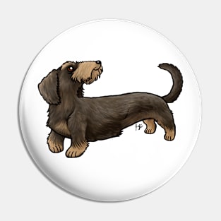 Dog - Wire-Haired Dachshund - Wild Boar Pin