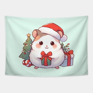 Cute Christmas Hamster Tapestry