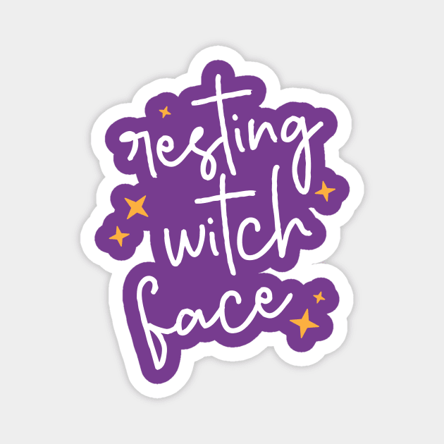 Resting Witch Face Magnet by Cat Bone Design