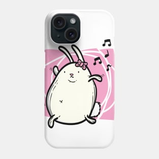 Dancing bunny pink Phone Case