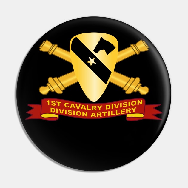 1st Cavalry Division - Division Artillery w Artillery Br - Ribbon Pin by twix123844