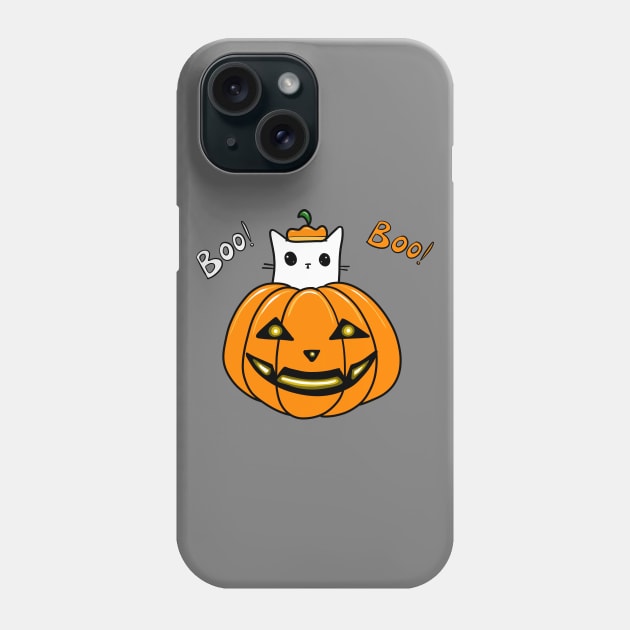 Boo Kitty! Phone Case by KilkennyCat Art