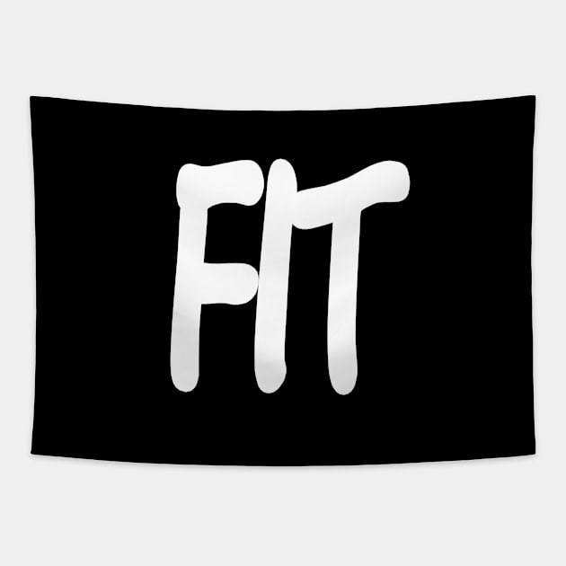 Fit typography Tapestry by Geometric Designs