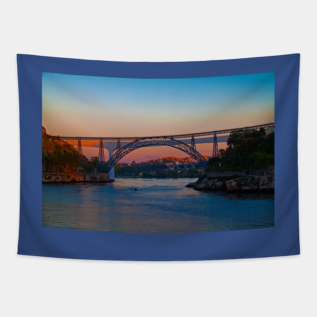 Portugal. Porto. Bridges. Sunset. Tapestry by vadim19