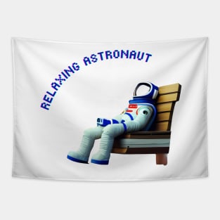 Relaxing Astronaut Tapestry