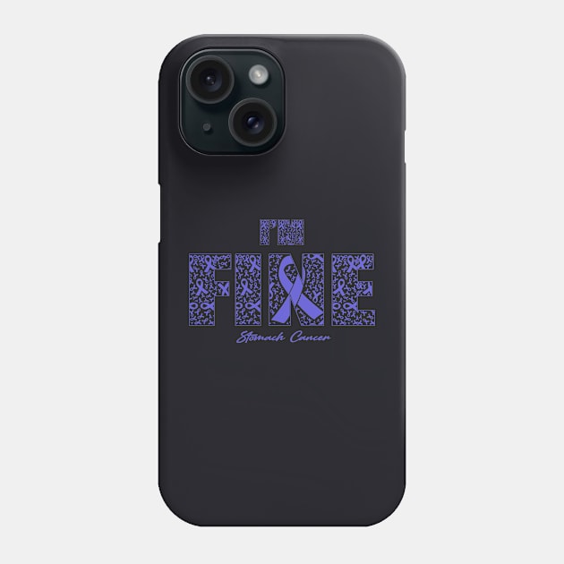 Stomach Cancer Awareness Fine Ribbons - In This Family We Fight Together Phone Case by BoongMie