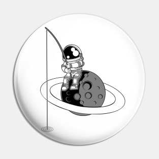 Astronaut Fishing Pin