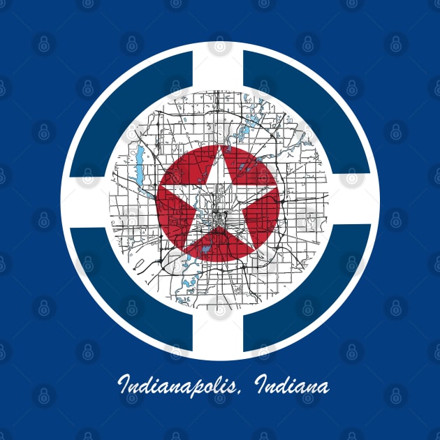 Indianapolis flag and map mashup by MadmanDesigns