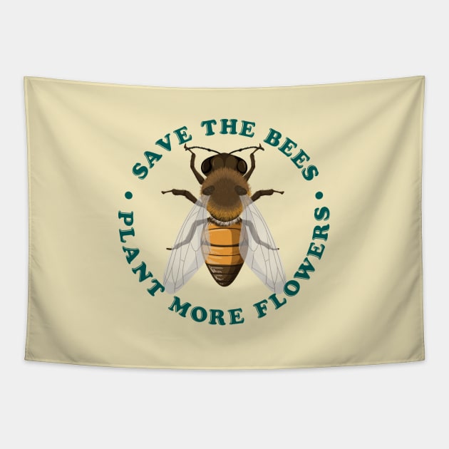 Save The Bees Tapestry by Crisp Decisions