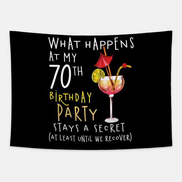 70Th Birthday - What Happens 70Th Birthday Tapestry by jrgenbode