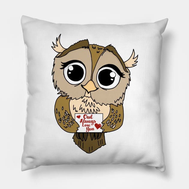 Owl Always Love You Pillow by KateVegaVisuarts