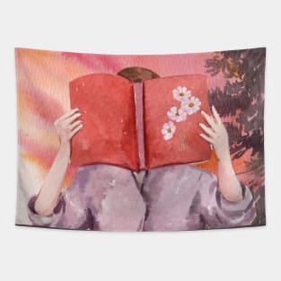 Magic Reader Girl Tapestry