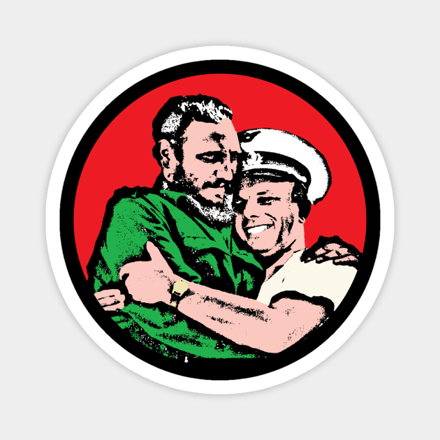 Fidel Castro and Yuri Gagarin Magnet by RevolutionInPaint