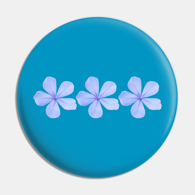 Three Blue Flowers Floral Photo Pin by ellenhenryart