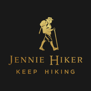 Johnnie walker hiking -Jennie Hiker Keep Hiking Black Label T-Shirt