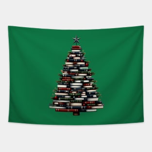 Book Christmas Tree Tapestry