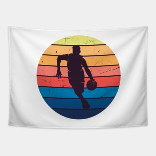 Vintage Basketball Champion Player Tapestry