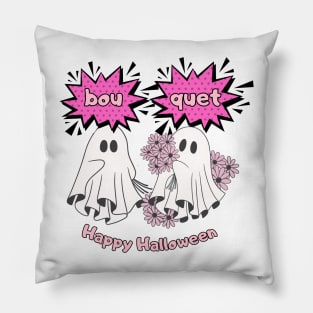 Pink ghost bouquet Pillow