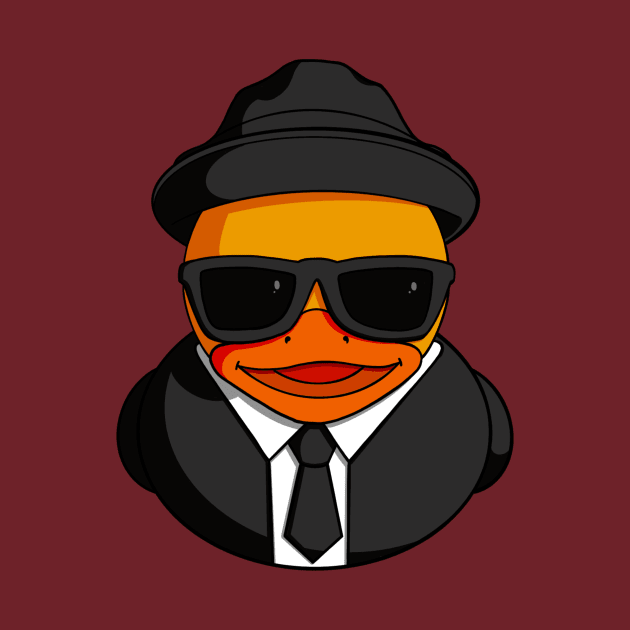 Blues Brother Rubber Duck by Alisha Ober Designs