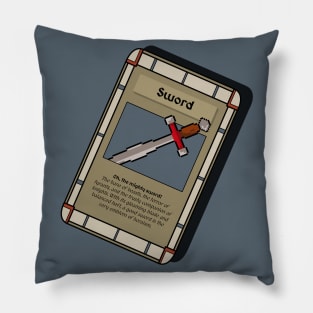 Sword Trading Card - Role Playing Game Pillow