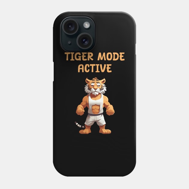 Tiger mode activate for gym Phone Case by Patterns-Hub