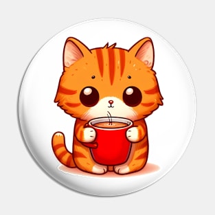 Coffee Cat Pin