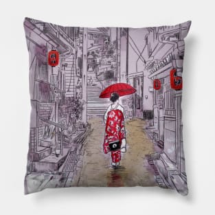 Kyoto dawn Pillow