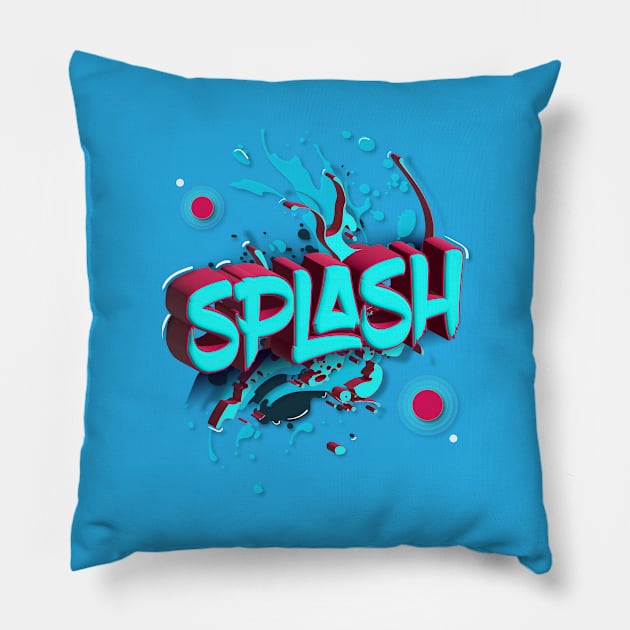 Square SPLASH Pillow by euiarts