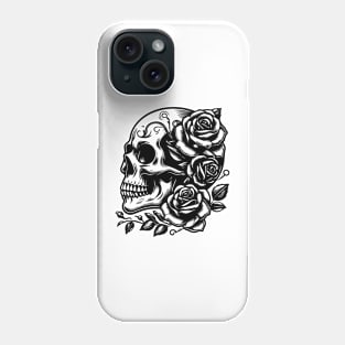 skull roses tattoo Phone Case