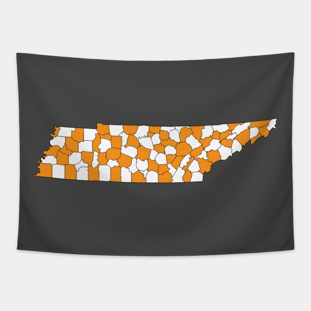 Tennessee County Checkerboard Tapestry by ilrokery