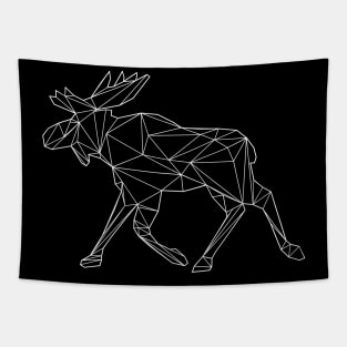 Geometric polygon moose elk Tapestry