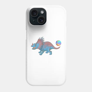 Blue Dinosaur Playing with a Beach Ball Phone Case