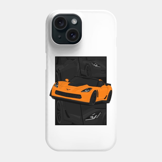 Z06 ORANGE Phone Case by VENZ0LIC