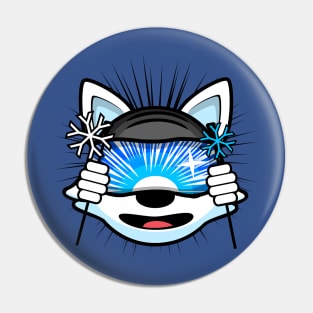 Skiing Alaskan Malamute Brook Pin