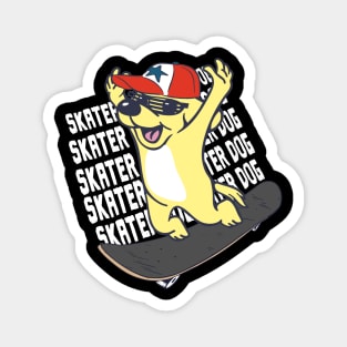 Dog Skater Skateboard Cool Funny Magnet