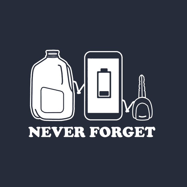 Never Forget - Milk, Phone Charge, Car Keys by ThisIsFloriduhMan