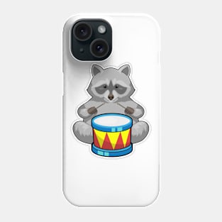 Racoon Musician Drum Music Phone Case