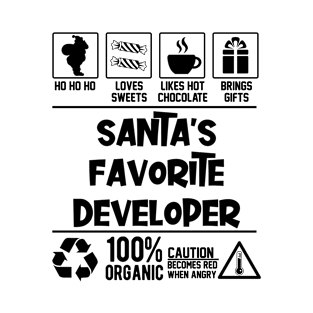 Santa's Favorite Developer Santa Claus T-Shirt