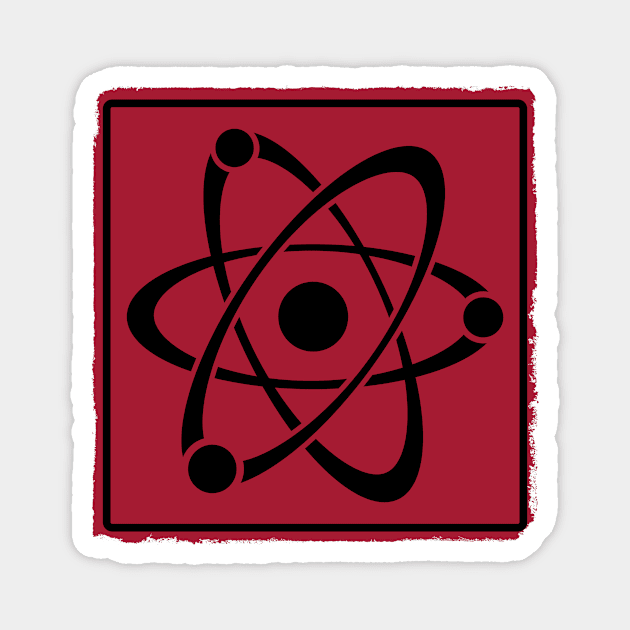 Retro atom red Magnet by PallKris