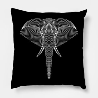 Elephant Illustration Pillow