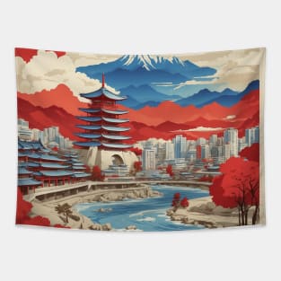 Daejeon South Korea Travel Tourism Retro Vintage Tapestry