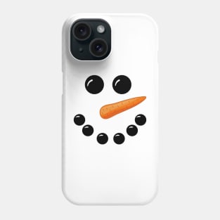 Snowman Face Cute Christmas Costume for Men Women Girls and Boys Phone Case