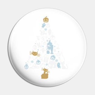 Cat Lovers Cute and Funny Holiday Tree Christmas Pin