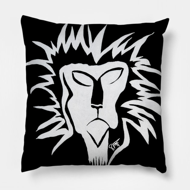 Zodiac - Leo (neg image) Pillow by StormMiguel - SMF