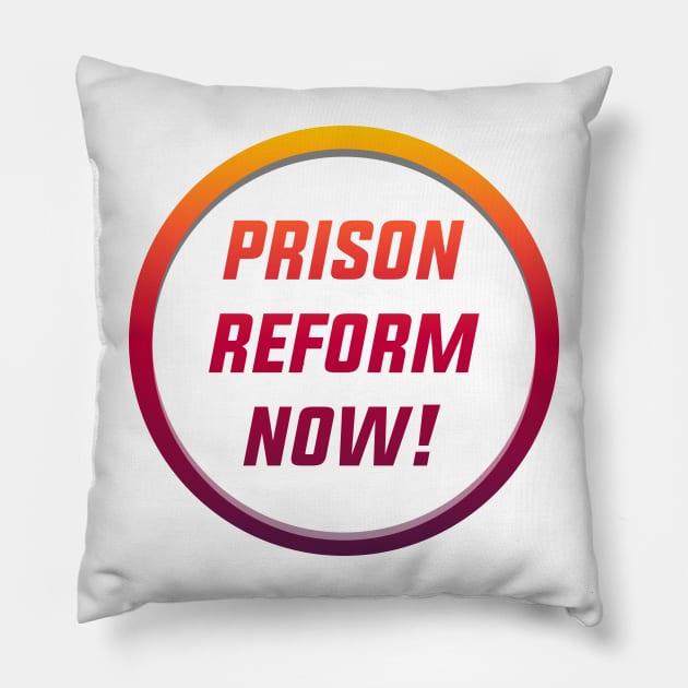 Prison Reform Now - ACAB Pillow by Football from the Left