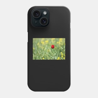 One Red Poppy Phone Case