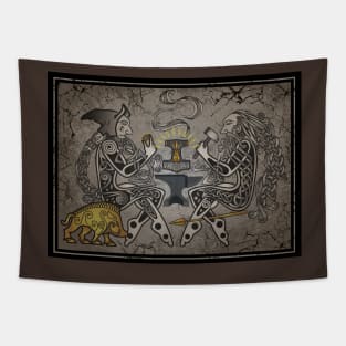 Forging Mjölnir, Thor's Mighty Weapon Tapestry